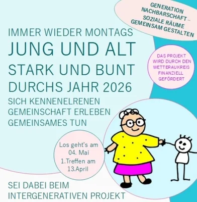 Meldung: Mit Jung und Alt durchs Jahr Neues Projekt von Seniorenbüro und Haus der Begegnung
