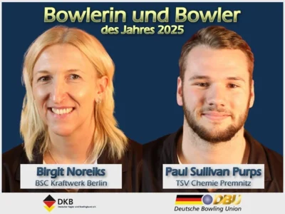 Meldung: Birgit Noreiks und Paul Sullivan Purps sind „Bowler des Jahres 2025“