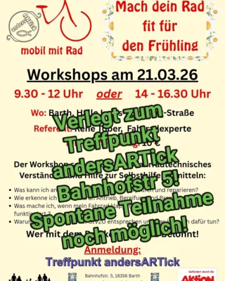 Einladungskarte zum Fahrrad-Workshop (Bild vergr&ouml;&szlig;ern)
