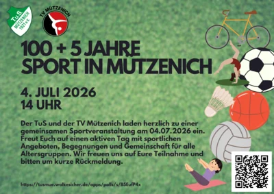 Einladung zu 100 + 5 Jahre Sport in Mützenich (Bild vergr&ouml;&szlig;ern)