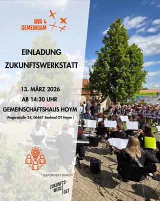 Bild mit Einladung zur Zukunftswerkstatt ©Wir4Gemeinsam (Bild vergr&ouml;&szlig;ern)