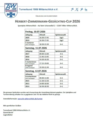 Einladung zum großen Jugendturnier (Bild vergr&ouml;&szlig;ern)