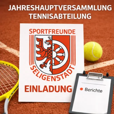 Einladung zur Mitgliederversammlung der Sportfreunde Seligenstadt e.V., Abteilung Tennis (Bild vergr&ouml;&szlig;ern)