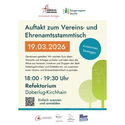 Einladung zum Auftakt Vereins- und Ehrenamtsstammtisch Doberlug-Kirchhain! (Bild vergr&ouml;&szlig;ern)