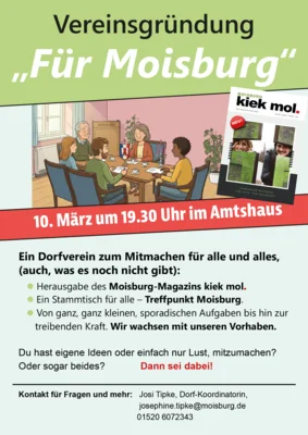 Einladung zur Gründung des Vereins „Für Moisburg“