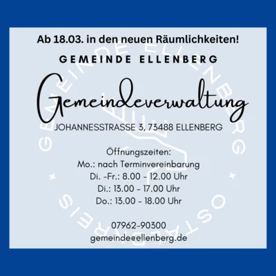 Gemeindeverwaltung - neue Adresse! (Bild vergr&ouml;&szlig;ern)