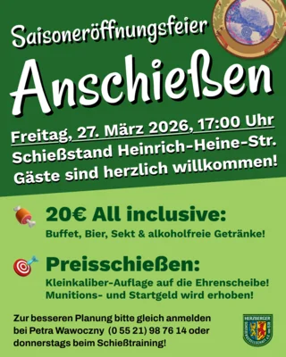 Anschießen am Freitag, den 27. März 2026 (Bild vergr&ouml;&szlig;ern)