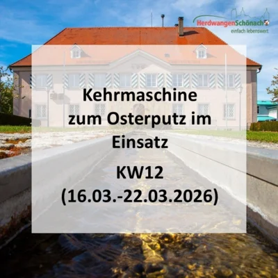 Kehrmaschine zum Osterputz im Einsatz (Bild vergr&ouml;&szlig;ern)