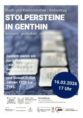 Stolpersteine in Genthin – erinnern · gedenken · nachdenken (Bild vergr&ouml;&szlig;ern)