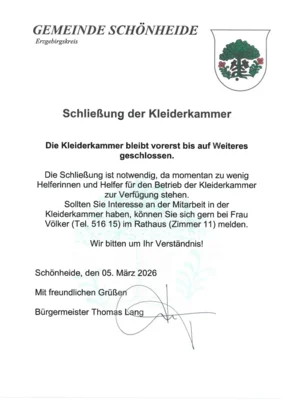 Schließung der Kleiderkammer (Bild vergr&ouml;&szlig;ern)