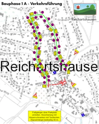 Fahrbahnen K 4191 und K 4189 sowie Ver- und Entsorgungsleitungen werden seit 16. März erneuert (Bild vergr&ouml;&szlig;ern)