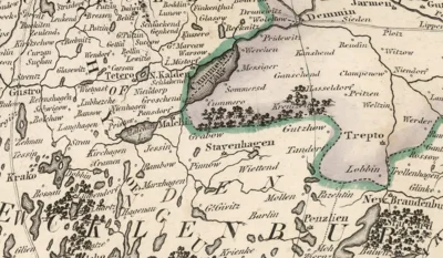 Malchin auf historischen Landkarten