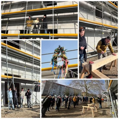 Collage zum Richtfest Oberschule (Bild vergr&ouml;&szlig;ern)