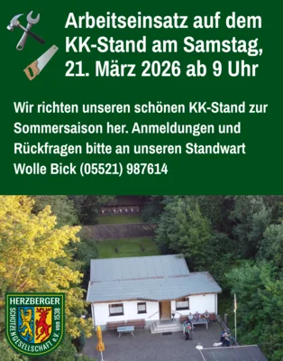 Arbeitseinsatz auf dem KK-Stand (Bild vergr&ouml;&szlig;ern)