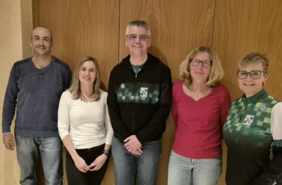 Der neu gewählte Vorstand des LC Euskirchen für die kommenden beiden Jahre. VOn links: Marco Hörnchen, Olga Koljadin, Sascha Syndikus, Heike Küpper, Sabne Wagner (Bild vergr&ouml;&szlig;ern)