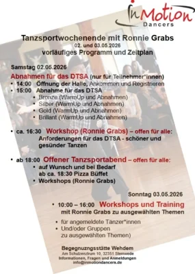 Tanzsportwochende mit Ronnie Grabs am 02. und 03. Mai 2026 (Bild vergr&ouml;&szlig;ern)