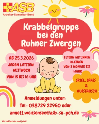 Meldung: Krabbelgruppe Kindergarten Ruhner Zwerge
