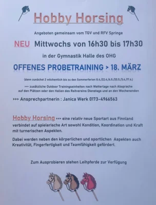 Neues Sportangebot:  Hobby_Horsing