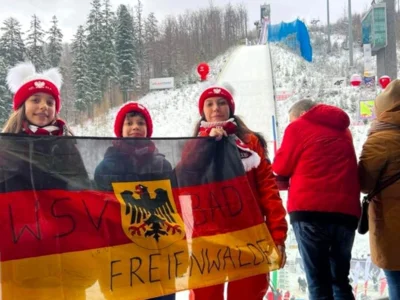 Bad Freienwalder Fans beim Weltcup in Wisla (Bild vergr&ouml;&szlig;ern)