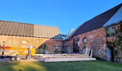 Holz zur Reparatur des Dachstuhls