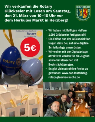 Wir verkaufen die Rotary-Glückseier am Samstag, den 21. März von 10–16 Uhr vor dem Herkules E-Center in Herzberg! (Bild vergr&ouml;&szlig;ern)