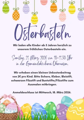 Fröhliches Osterbasteln für Kinder in der Gemeindebücherei Oberneisen (Bild vergr&ouml;&szlig;ern)