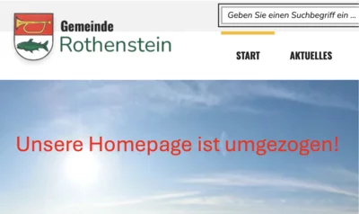 Screenshot Gemeindehomepage