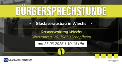 Meldung: Bürgersprechstunde - Glasfaserausbau in Wiechs