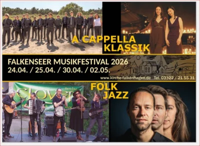 Falkenseer MusikFestival bietet A Capella, Folk, Klaviemusik bei Kerzenschein und Jazzmusik