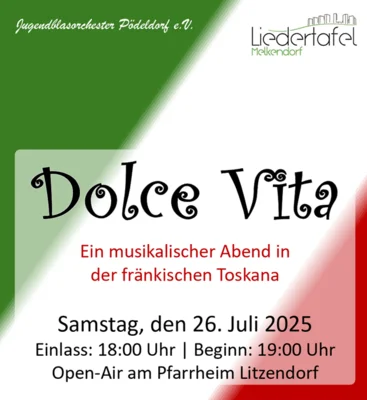 "Dolce Vita" - Italienische Serenade am 26.Juli 2025 (Bild vergr&ouml;&szlig;ern)