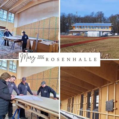 Der Neubau der Rosenhalle in Niesky macht große Fortschritte. März 2026 (Bild vergr&ouml;&szlig;ern)