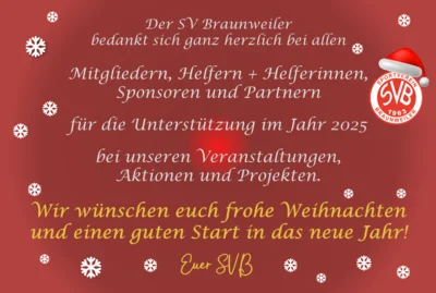 Meldung: Danke für die Unterstützung in 2025!