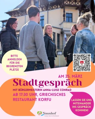 Reminder: Stadtgespräch am Mittwoch, den 25.03.