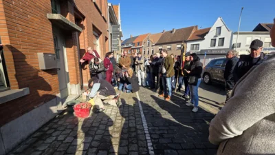 Stolperstein für Kahla in Belgien verlegt (Bild vergr&ouml;&szlig;ern)