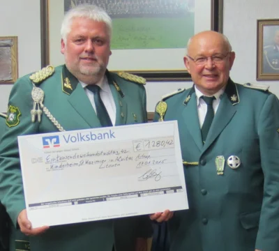 Schützen spenden Geld für Kinderheim St. Kazimir in Litauen (Bild vergr&ouml;&szlig;ern)