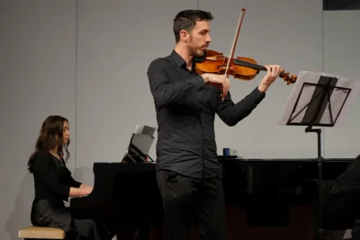 Tetiana Hryhorenko und Javier Diaz Carrillo beim Lehrerkonzert 2025 in Marbach