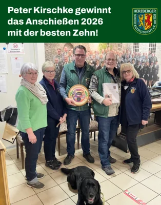Peter Kirschke gewinnt das Anschießen 2026  mit der besten Zehn! (Bild vergr&ouml;&szlig;ern)