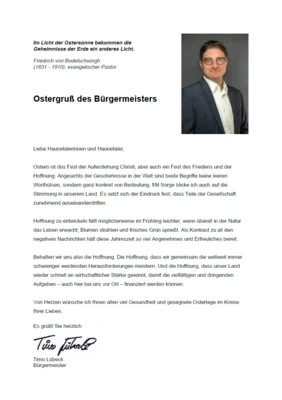 Ostergruß des Bürgermeisters (Bild vergr&ouml;&szlig;ern)