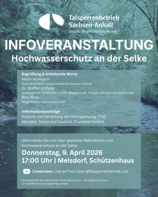 Bild mit Einladung zur Infoveranstaltung ©Talsperrenbetrieb.lsa (Bild vergr&ouml;&szlig;ern)