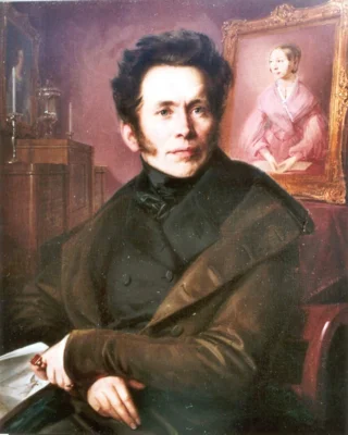 Bildnis des jungen Carl Anwandter, vermutlich um 1839. Bild: Archiv Stadt Calau (Bild vergr&ouml;&szlig;ern)