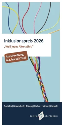 Meldung: Bezirk Oberbayern: Start der Bewerbungsfrist für Inklusionspreis 2026