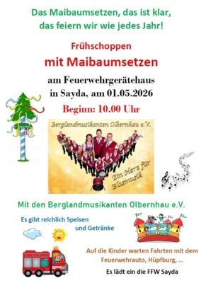 Maibaumsetzen in Sayda