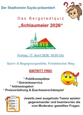 Das Bergstadtquiz "Schlaumeier 2026"