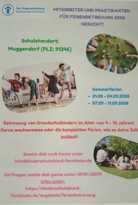 Kinderschutzbund Forchheim - Mitarbeiter für Ferienbetreuung in Muggendorf gesucht! (Bild vergr&ouml;&szlig;ern)