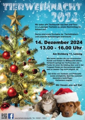 Tierweihnacht 2024 Flyer (Bild vergr&ouml;&szlig;ern)