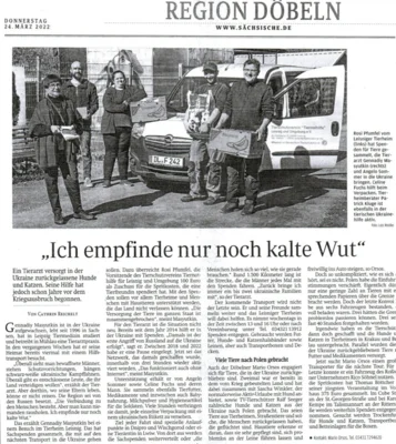 Zeitungsartikel “Ich empfinde nur noch kalte Wut” (Bild vergr&ouml;&szlig;ern)