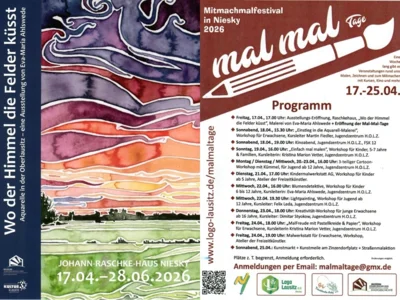 Ausstellungseröffnung "Wo der Himmel die Felder küsst" mit Eröffnung der 1. Mal-Mal-Tage in Niesky (Bild vergr&ouml;&szlig;ern)