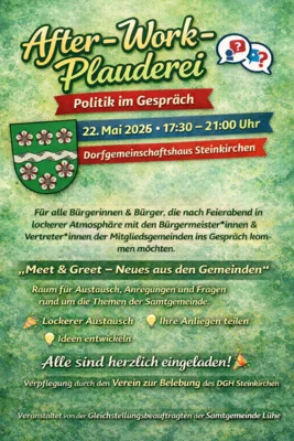 After-Work-Plauderei Politik im Gespräch 22.05.2026 17.30 - 21:00 Uhr (Bild vergr&ouml;&szlig;ern)