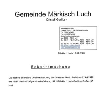 Ortsbeiratssitzung Garlitz (Bild vergr&ouml;&szlig;ern)