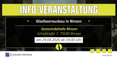 Meldung: &#xD83DDCE2 Infoveranstaltung zum Glasfaserausbau in Binzen